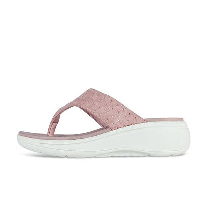 Riva Women’s Comfort Cushioned Flip Flops - Rose Gold