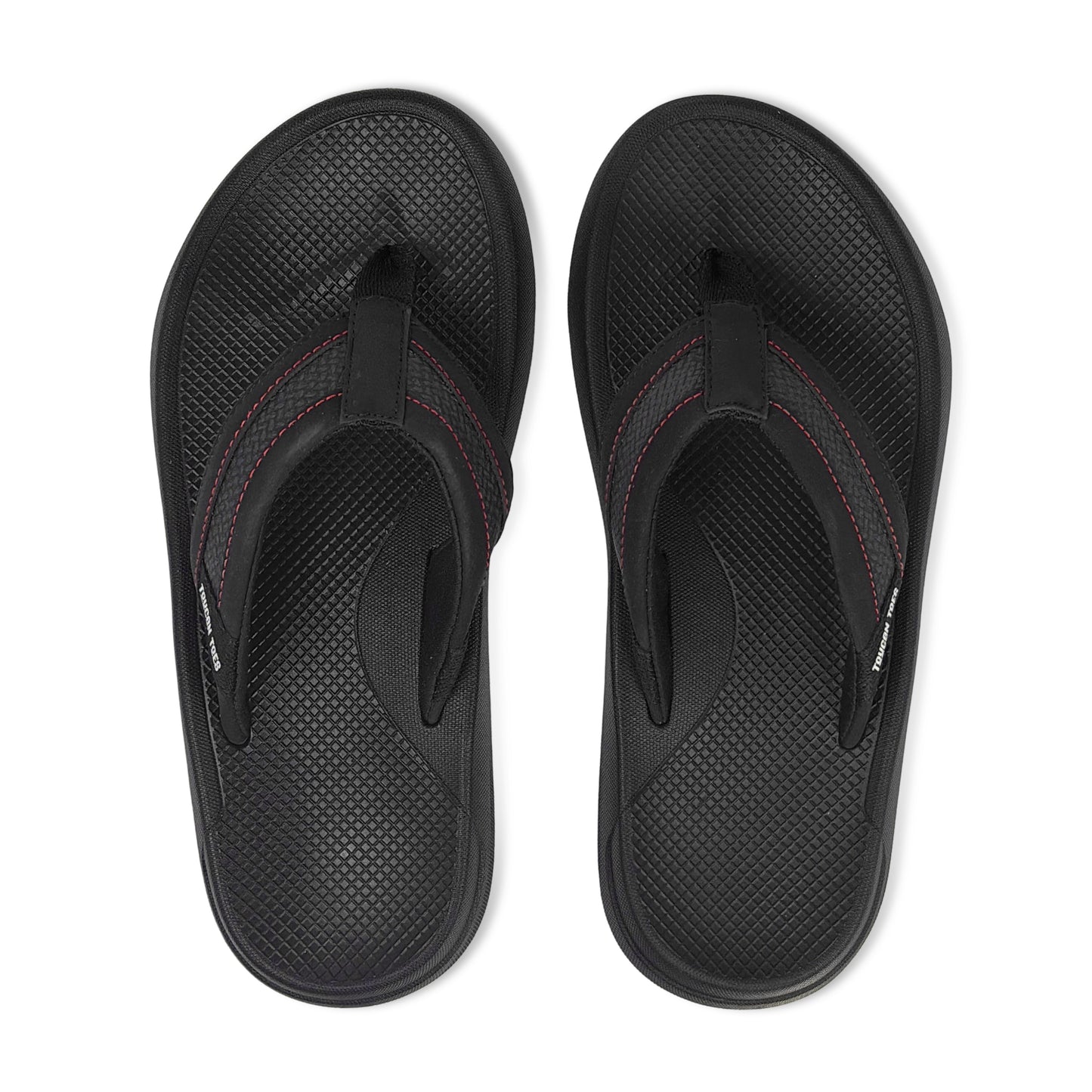 Zorro Men’s Super Soft Comfort Flip Flops – Black
