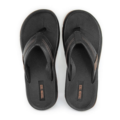 Vance Men’s Soft Cushion Flip-Flops – Black