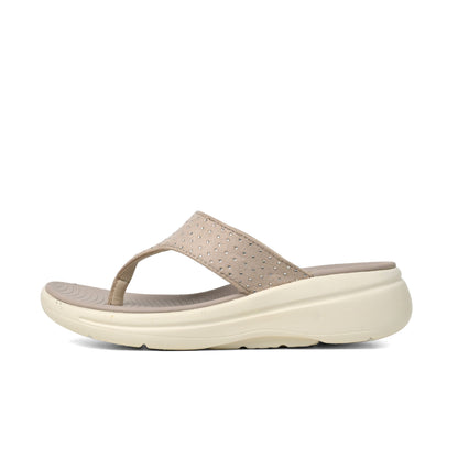 Riva Women’s Comfort Cushioned Flip Flops - Beige