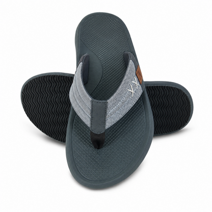 Dinero Men’s Super Soft Comfort Slippers – Grey