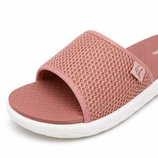 Cuppy Women’s Soft Cushion Slides – Rose Gold