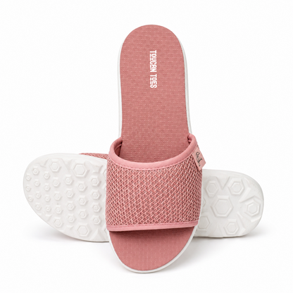 Cuppy Women’s Soft Cushion Slides – Rose Gold