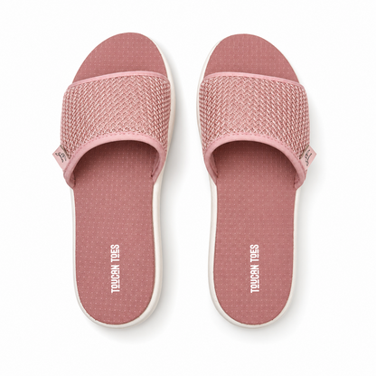 Cuppy Women’s Soft Cushion Slides – Rose Gold