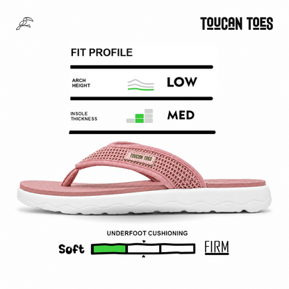Plume Women’s Comfort Flip-Flops – Rose Gold