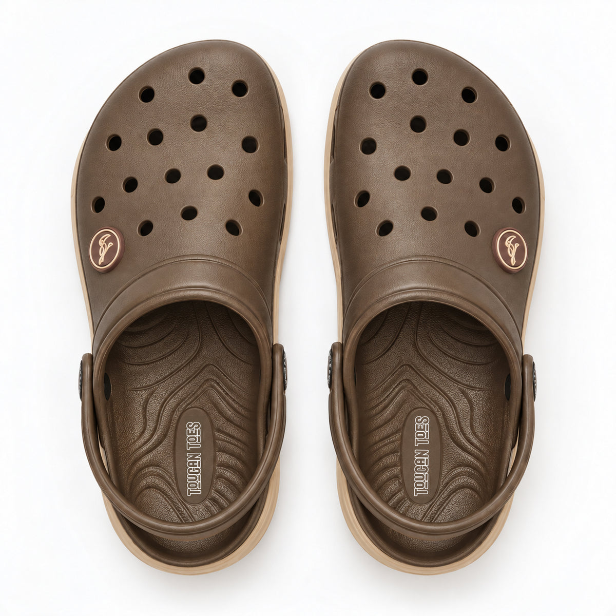Top view of Toucantoes Frank men's brown clogs