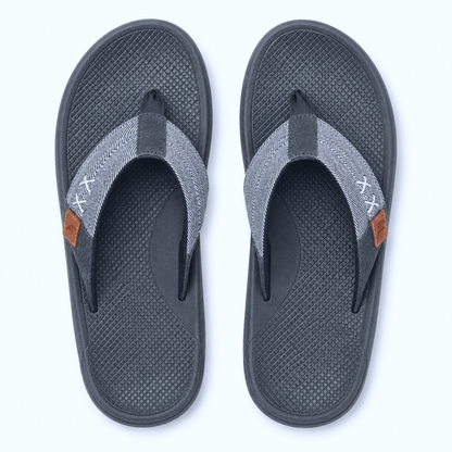 Dinero Men’s Super Soft Comfort Slippers – Grey