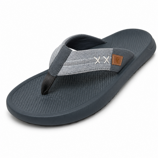 Dinero Men’s Super Soft Comfort Slippers – Grey
