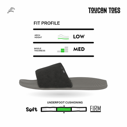 Hype Men’s Soft Cushion Slider – Grey