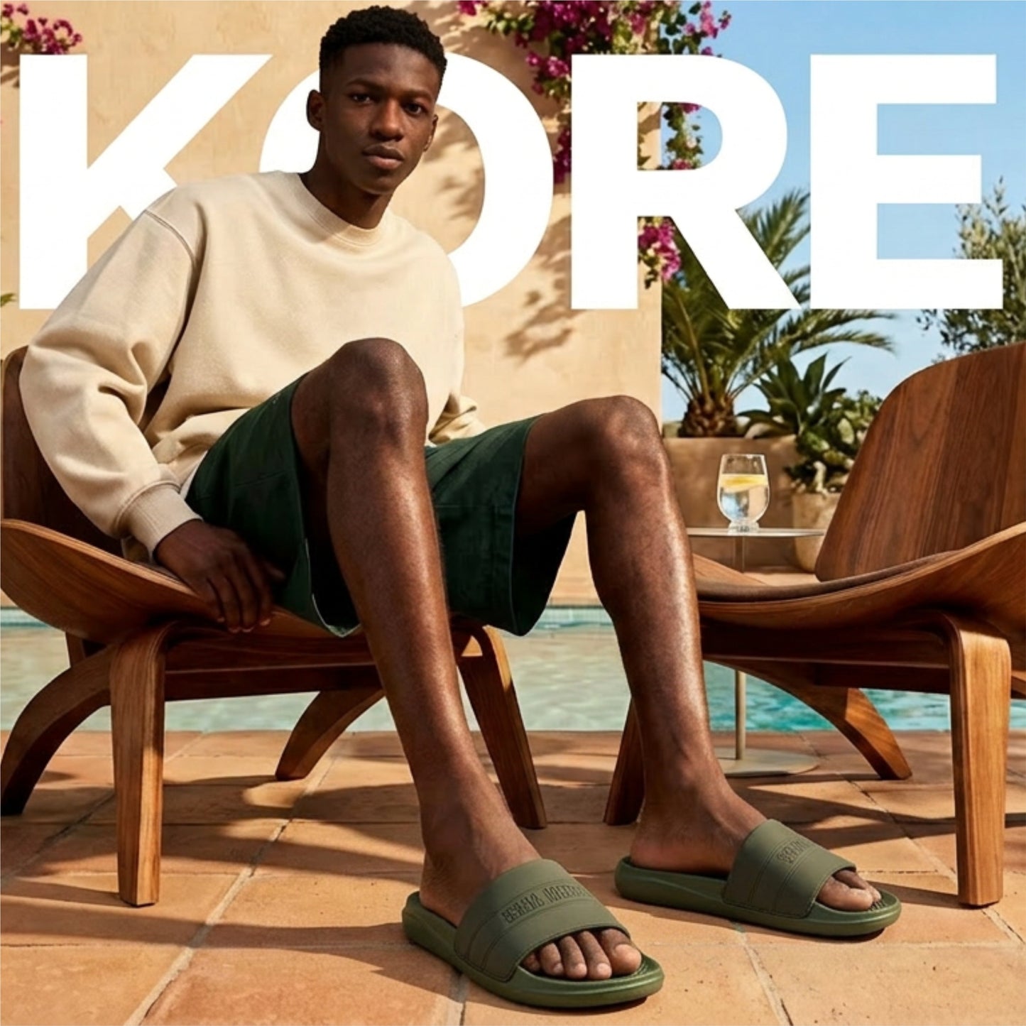 Kore Men’s Soft Cushion Slider – Olive