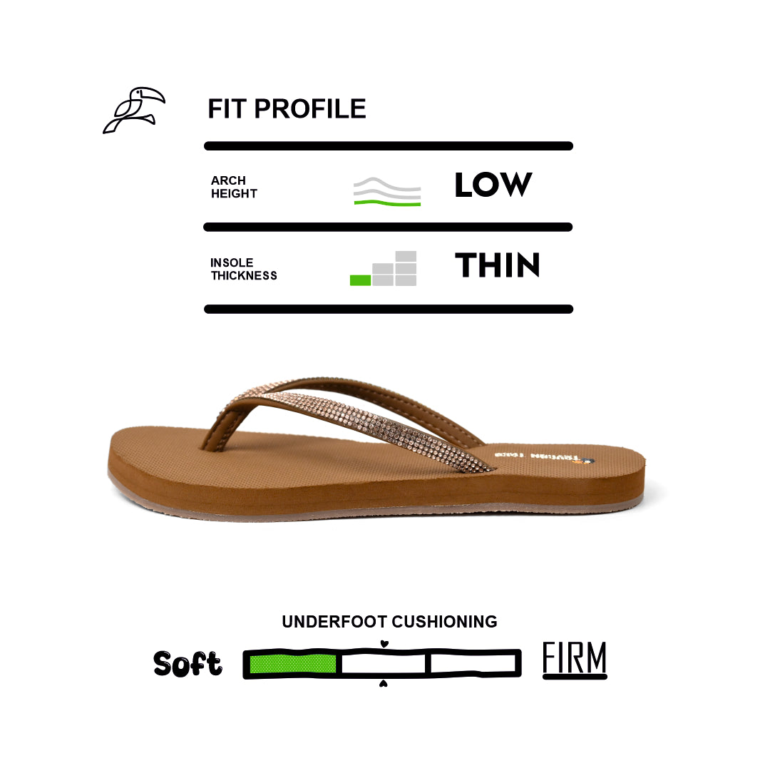 Lumia Women’s Comfort Flip Flops - Tan
