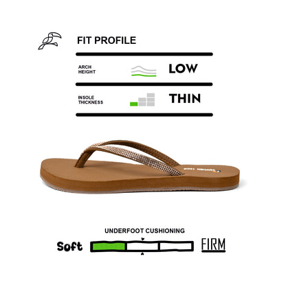 Lumia Women’s Comfort Flip Flops - Tan