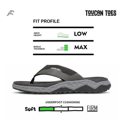 Matrix Men’s Super Soft Comfort Slippers – Grey
