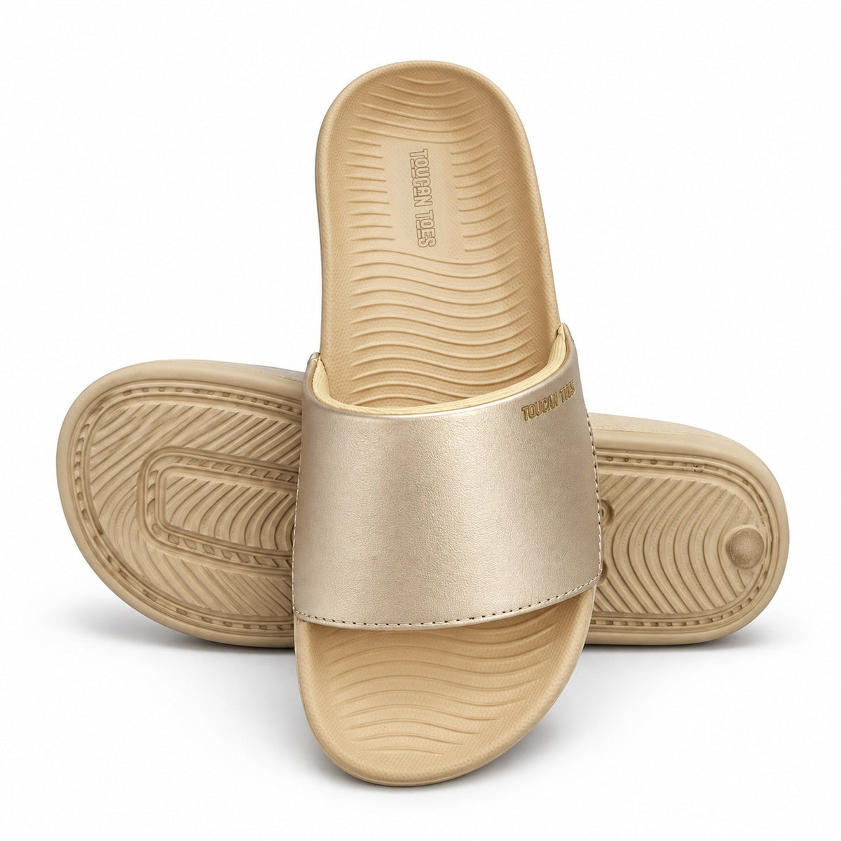 Shopie Women’s Soft Cushion Slides – Beige