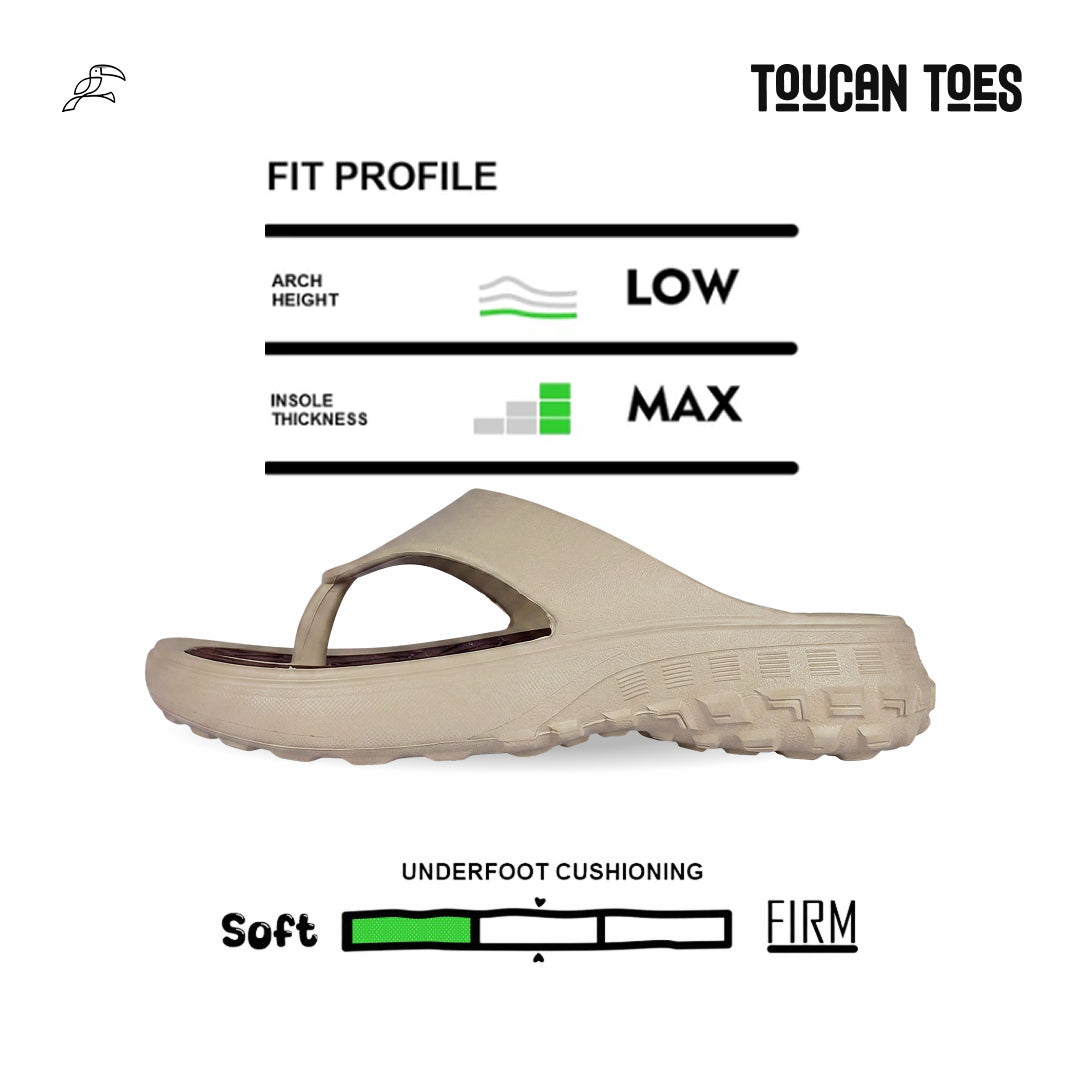 Hyper Men’s Comfort Flip-Flops - Beige