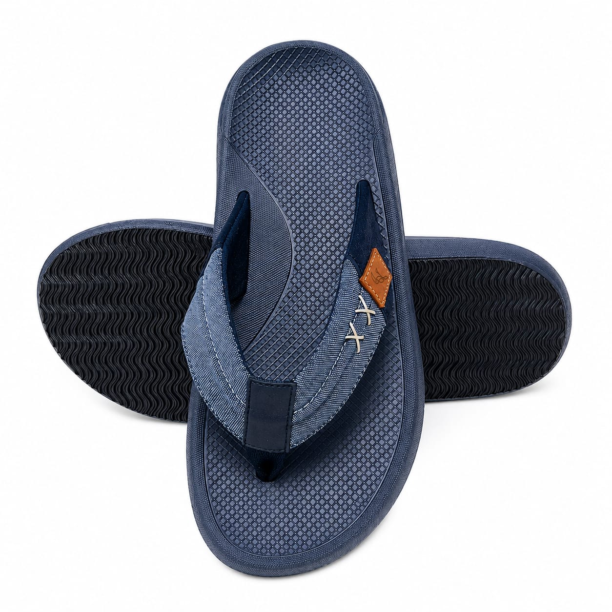 Dinero Men’s Super Soft Comfort Slippers – Navy