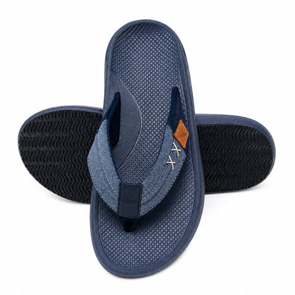 Dinero Men’s Super Soft Comfort Slippers – Navy
