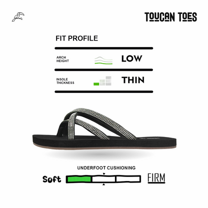 Women’s Comfort Flip Flops - Black