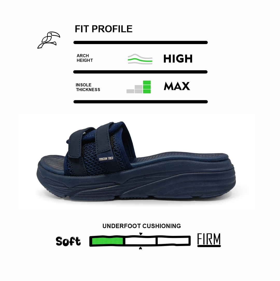 Bounce Women’s Soft Cushion Slides – Navy