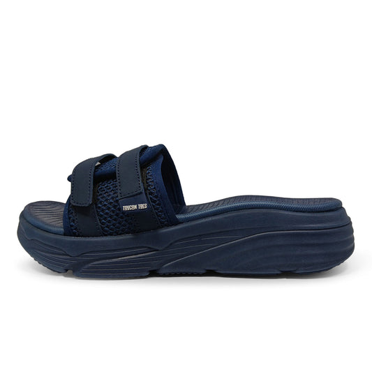Bounce Women's Sliders | Soft Cushion Dual-Strap, Navy
