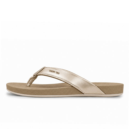 Flair Women’s Flip-Flops | AirSoft Cushion Comfort Flip-Flops, Beige