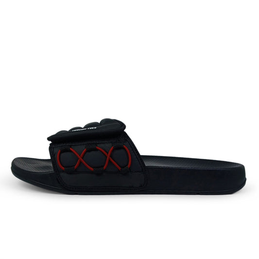 Laidback Men's Sliders | Padded Strap Comfort, Black