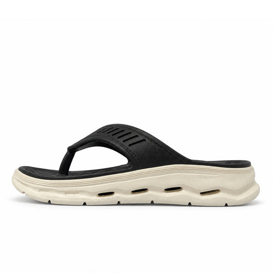Richard Men's Flip-Flop Slippers | Super Soft EVA Comfort, Black