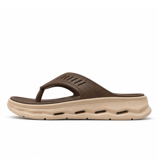 Richard Men's Flip-Flop Slippers | Super Soft EVA Comfort, Beige