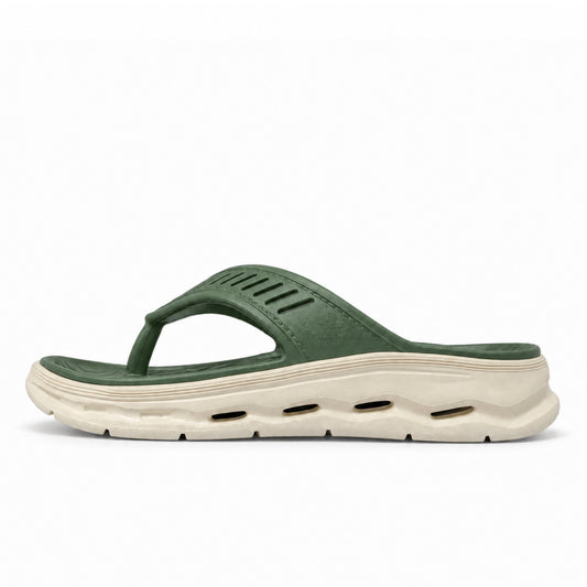 Richard Men's Flip-Flop Slippers | Super Soft EVA Comfort, Olive