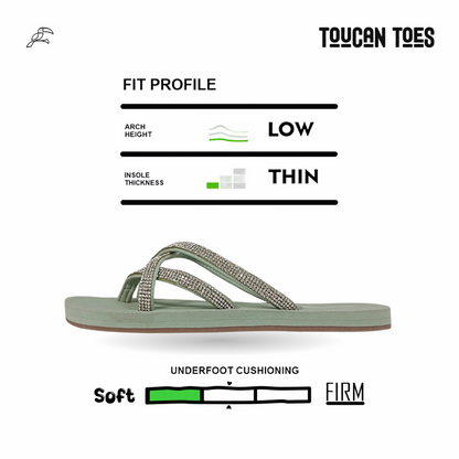 Women’s Comfort Flip Flops - Sage