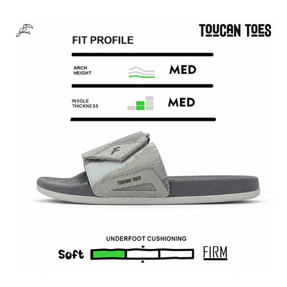 Sniper Men’s Super Soft Comfort Slide – Grey