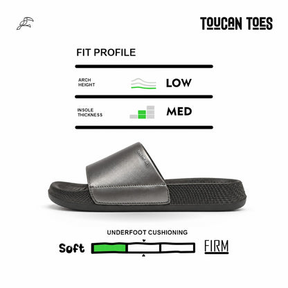 Shopie Women’s Soft Cushion Slides – Black