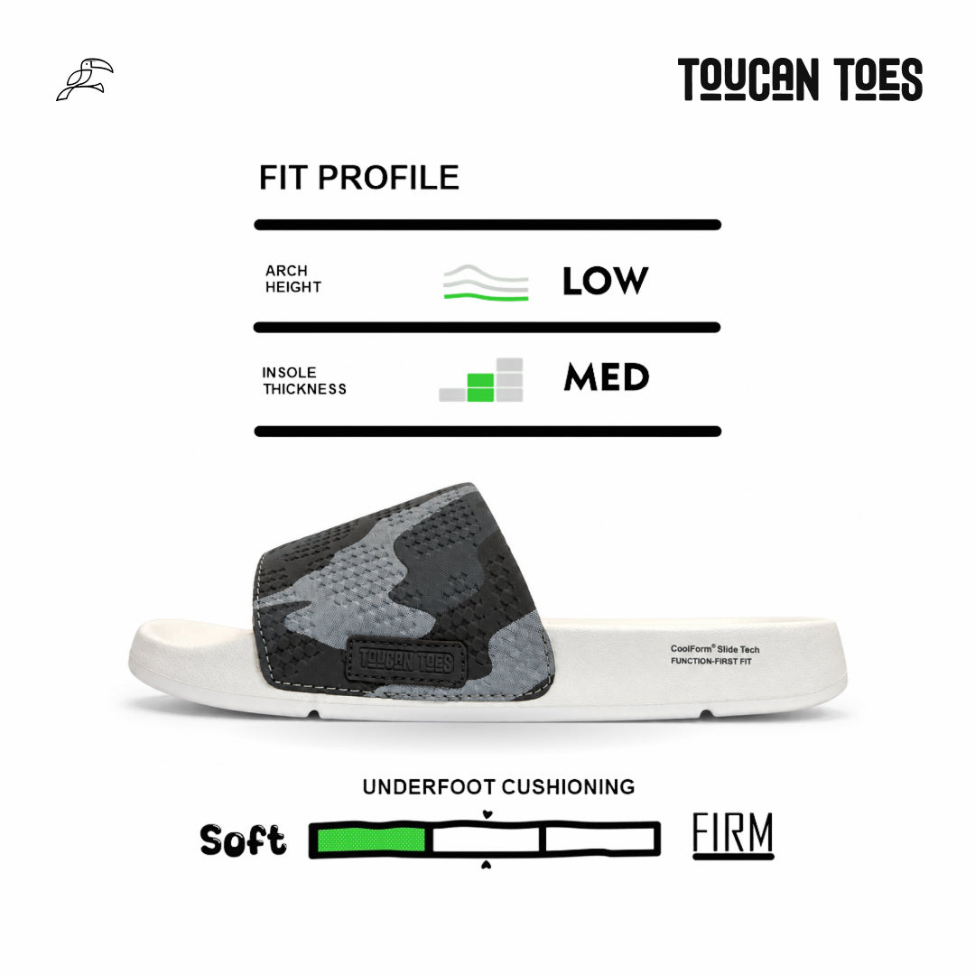 Troy Men’s Soft Cushion Camo Slider – White
