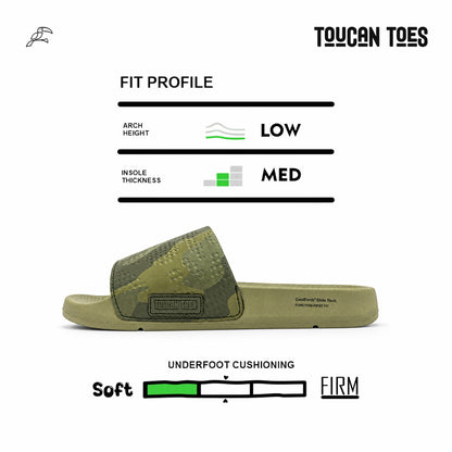 Troy Men’s Soft Cushion Camo Slider – Khaki
