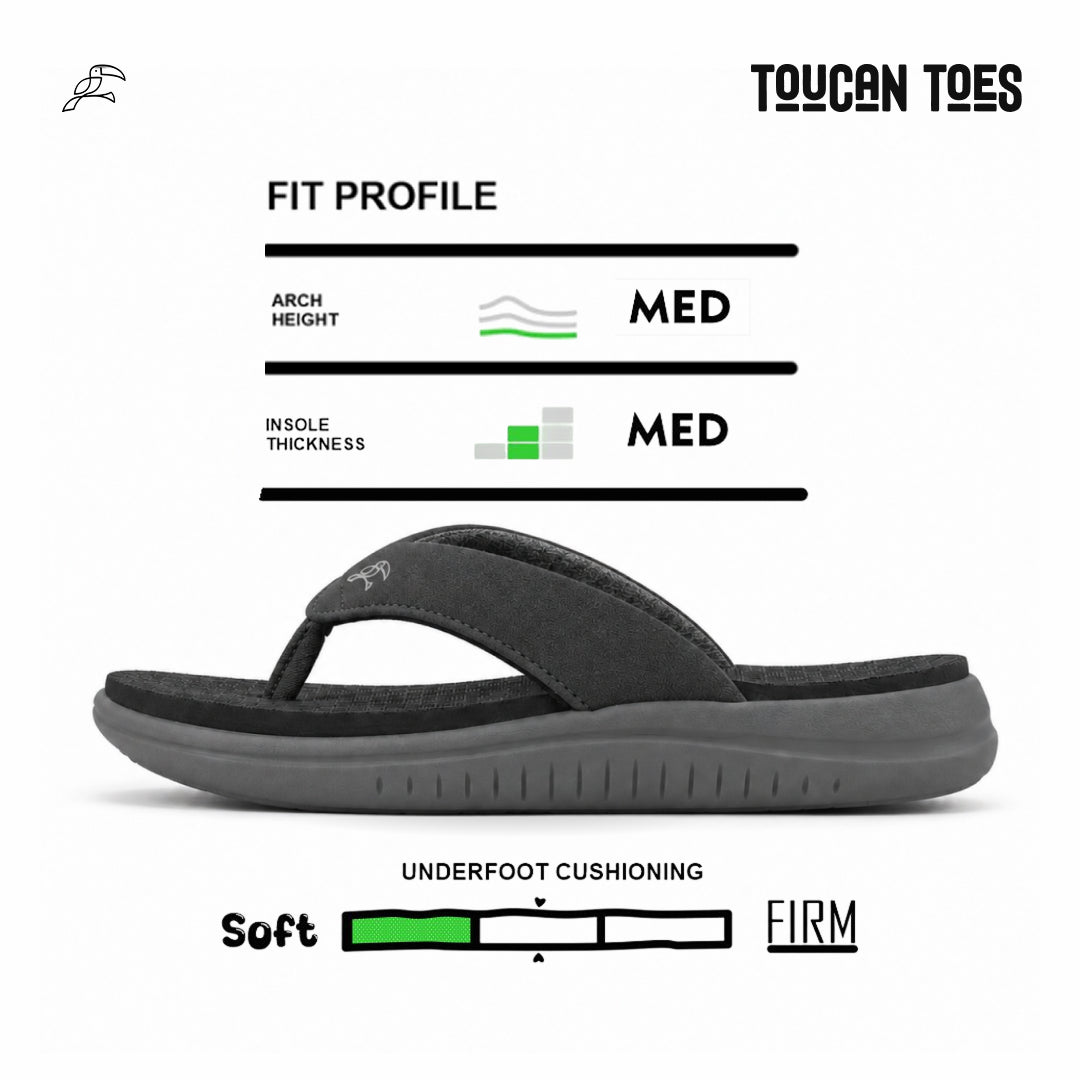 Ziva Women’s Comfort Flip-Flops – Grey